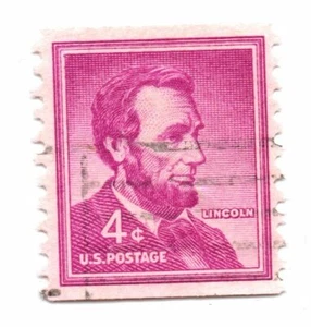 Scott 1058 Violet 4c Abraham Lincoln, Coil Used Stamp 1958  (d18) - Picture 1 of 1