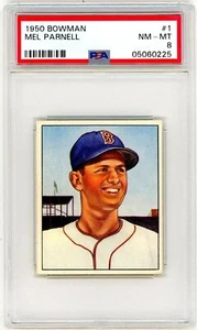 1950 Bowman Mel Parnell #1 PSA 8 P1405 - Picture 1 of 2