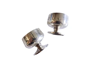 sNIFTER SALT CELLAR SILVERPLATE ANTIQUE SET MONOGRAMMED 1 1/4” MINI neocurio - Picture 1 of 9