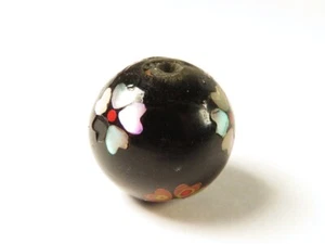 Japan Antique cherry shell inlay Ojime bead inro netsuke sagemono rare - Picture 1 of 10