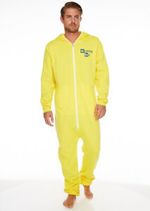 Breaking Bad 'Cooksuit' Yellow Hooded Mens Large Jumpsuit Brand New Gift