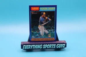 2025 Topps Heritage - #5 Jackson Chourio ‘24 Record Breakers Blue Refractor /150 - Picture 1 of 2