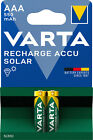 100X Varta Aaa Recharge Battery Solar Hr03 Micro 550 Mah Nimh 50X 2Er Blister