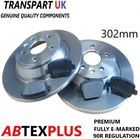 For Volvo V60 S60 Rear Brake Discs and Pads Set New 302MM S80 V70 XC70