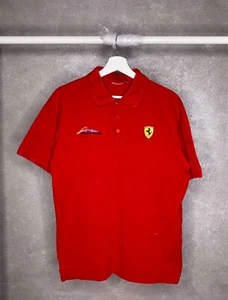Ferrari F1 Formula 1 Uno Team 2010’s Fernando Alonso Polo Shirt Red Sz L - Picture 1 of 12