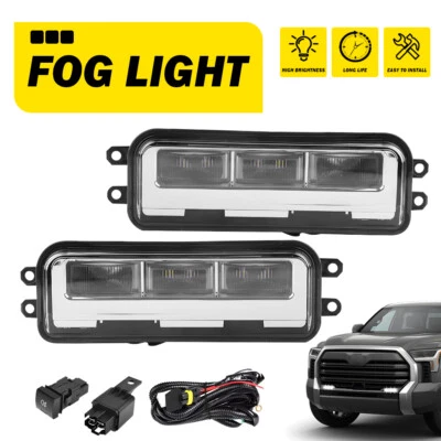 Luces antiniebla LED para parachoques Toyota Tundra 2022-2024 luces de conducción lado izquierdo+derecho Foto 1 de 4