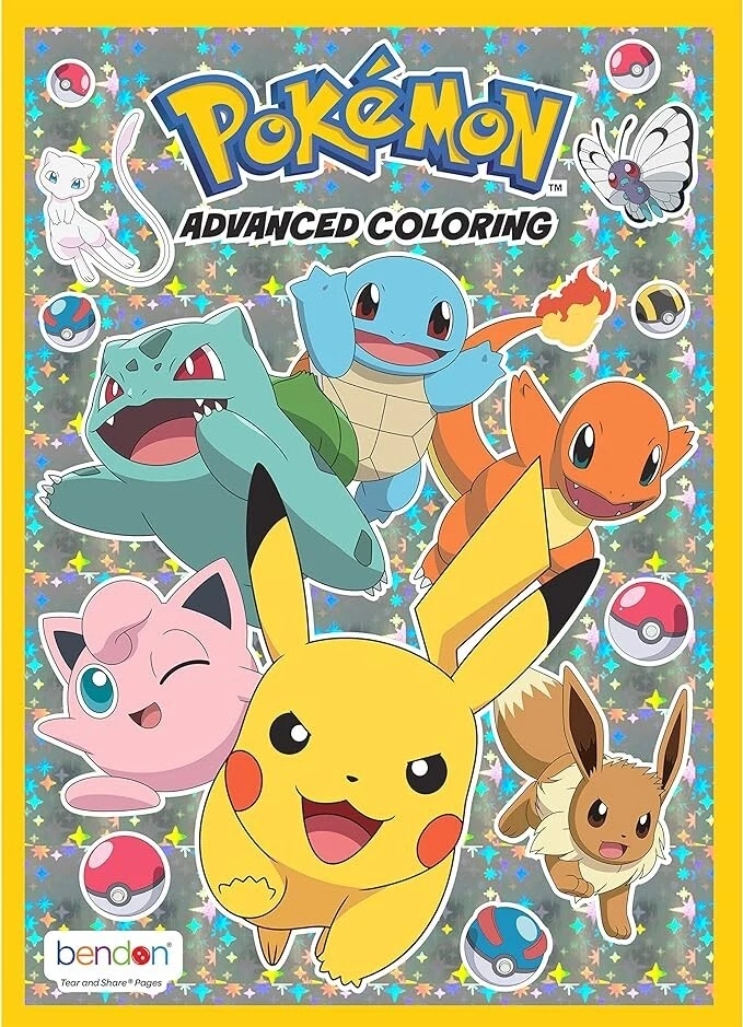 Pokémon 40-Page Advanced Coloring Book Paperback by Bendon
