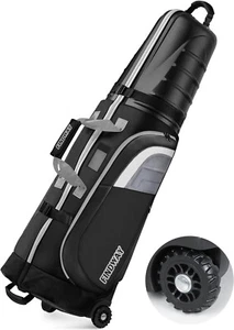Hard Case Golf Travel Bag with Wheels, Lock, Waterproof, Lightweight, Foldable - Picture 1 of 24