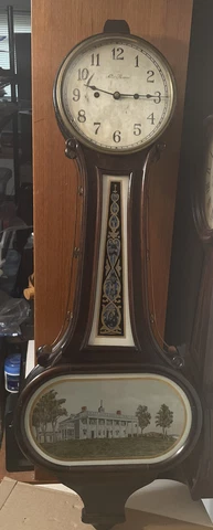 Antique New Haven Wilson Model 30 Day Banjo Clock Parts Cover