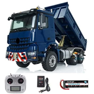 1/14 LESU RC Hydraulic Dumper 6X6 Metal Car with Brushless Motor Front Hook - Picture 1 of 12