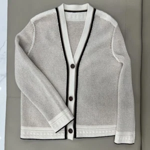Mujeres Cachemira Real Cuello en V Alpaca Dama Tejido Recortado Cocoon Cárdigan Suéter - Imagen 1 de 14