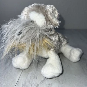 Ganz Webkinz Gray Schnauzer Dog 8" Plush Stuffed Animal HM159 with No Code - Picture 1 of 9