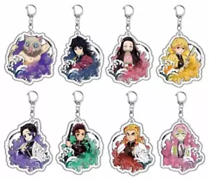Demon Slayer Rengoku Nezuko Tanjiro Inosuke Mitsuri Wave Design Acryl Schlüsselanhänger - Bild 1 von 19