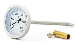 Thermometer für Pizzaofen Brotbackofen Räucherkammer Backofen Holzbackofen 500°C - Bild 1 von 4