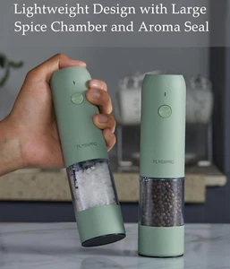 Electric Salt and Pepper Grinder Set, USB Rechargeable, Automatic Salt and Peppe - Picture 1 of 13