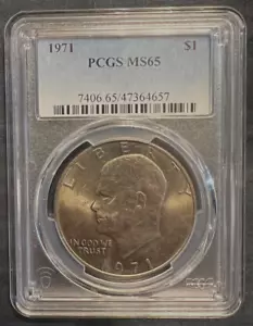 DÓLAR EISENHOWER PCGS MS65 1971-P - Imagen 1 de 4