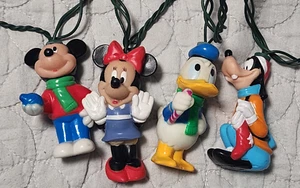 Lot of 2 VINTAGE 90s DISNEY MICKEY FRIENDS CHRISTMAS RUBBER LIGHTS 8'8" Each - Picture 1 of 7