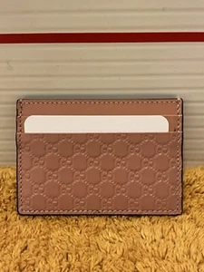 Gucci GG Micro Guccissima Kartenetui Etui Rosa Geldbörse Authentisch NEU $300  - Bild 1 von 2