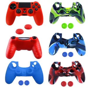 Anti-Slip Camo Silicone Rubber Skin Case Gel Cover Grip for Sony PS4 Controller - Picture 1 of 16