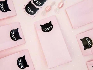 Rosa & Schwarz Katzen-Leckerbissen-Kätzchen-Partytaschen-Geburtstags-Sweetie-Taschen - 6er-Pack - Bild 1 von 5