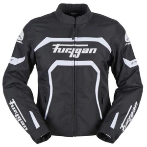 Furygan Mystic Evo Textile Motorcycle Jacket Black White - Picture 1 of 4