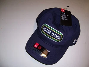 NWT Notre Dame Under armour Blue logo Youth Adjustable Cap Hat One size NWT New - Picture 1 of 3