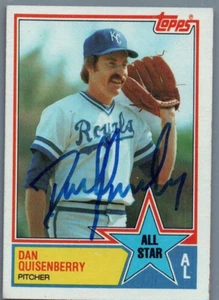1983 Topps Dan Quisenberry #396 Hand Signed Autographed Baseball Card - Bild 1 von 2