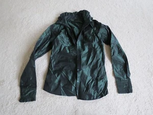 Women's Etro Black Silk Button Blouse Made in Italy Size 48 Long Sleeve - Picture 1 of 12