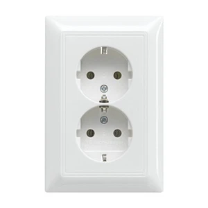 Busch Jäger Schuko Doppel Steckdose Balance SI Alpinweiß 2-Fach Steckdose - Bild 1 von 1