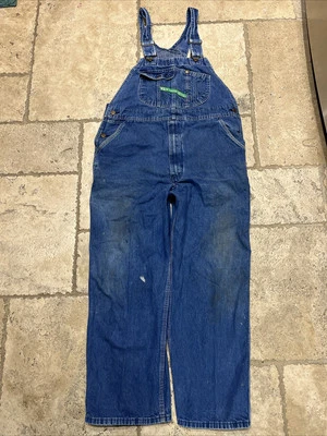 Vintage Key Imperial Overall Men 38 Denim Carpenter Jean Bib Workwear US Made - Image 1 of 4