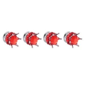 New 4 Pieces Tire Wheel Stem Valve Cover Caps Crown Style For Cars - Picture 1 of 23