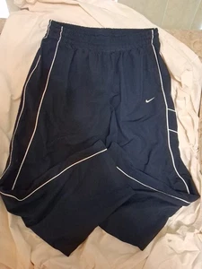Giacca a vento vintage Nike blu atletica larga pantaloni pista uomo XXL foderati zip caviglia - Foto 1 di 13