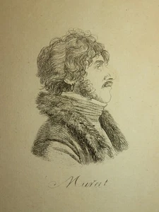 GRAVURE PORTRAIT MARECHAL MURAT ROI NAPLES SICILE EPOQUE EMPIRE NAPOLEON 1810 - Imagen 1 de 5