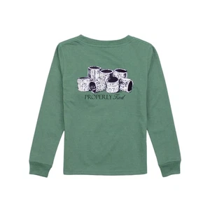 Properly Tied Boys Bands LS Fern Green Long Sleeve T-Shirt - Picture 1 of 1