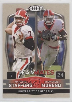 2009 SAGE Hit Teammates Matthew Stafford Knowshon Moreno #56 Rookie RC - Image 1 of 2