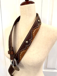 Ariat Limited Edition 2007 Buckle Western Leather Belt, Unisex, Med, High End - Picture 1 of 8