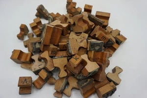 Lot of 80 Rubber Stamp Printing Block Random Letters Antique - Picture 1 of 5