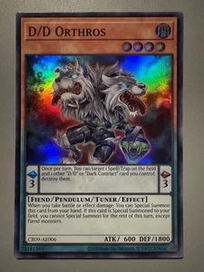 YUGIOH D/D ORTHROS (PENDULUM) ASIA ENGLISH EDITION CR09-AE006 SUPER RARE - Picture 1 of 3