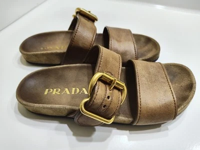 Prada Double Strap Sandal Cammello Size 36 (6) Birkenstock Inspired  - Image 1 of 4