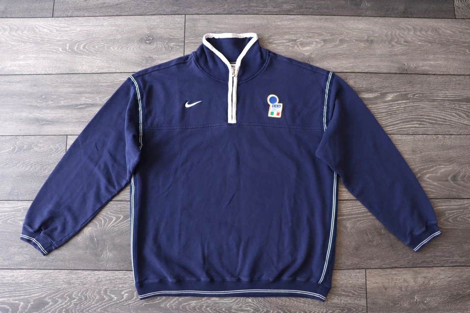 SUDADERA FUTBOL FÚTBOL SELECCIÓN ITALIA 1997/98 NIKE AÑOS 90 VINTAGE GRANDE Foto 1 de 4