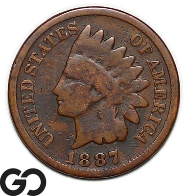 1887 Indian Head Cent Penny - Image 1 of 3