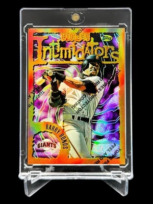 1996 Topos Finest BARRY BONDS Intimidators REFRACTOR W/ COATING #146🔥RARE SSP🔥 - Image 1 of 4