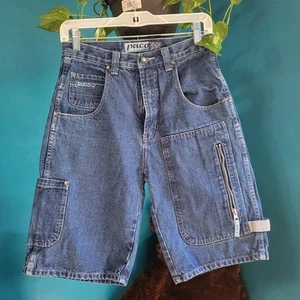 Vintage Rare 90s Kids Paco Baggy Denim Shorts Size 14 - Picture 1 of 7