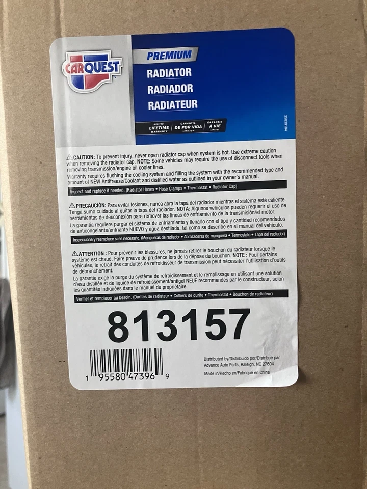 Radiador Chrysler 300/Dodge Charger 2011-2023. Nuevo precintado en caja Foto 1 de 3