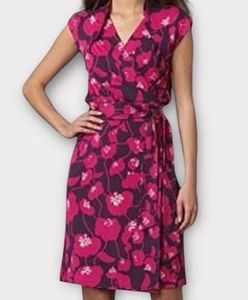 Diane von Furstenberg DVF Women’s Riddle Wrap Dress Size 2 100% Silk Floral - Picture 1 of 15