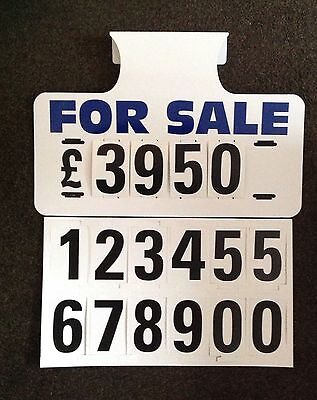 5 X For Sale Visor Price Sets, Car For Sale Signs, Boards, Sale Signs, Cars Vans • 36.68€