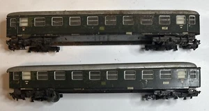 Coches de pasajeros alemanes Marklin escala HO hojalata Stuttgart/Frankfurt DB-para piezas - Imagen 1 de 5