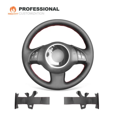 DIY Black Genuine Leather Steering Wheel Cover for Fiat 500 2007-2015 500e 500C - Image 1 of 4