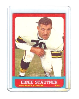 1963 Topps Football ERNIE STAUTNER #129 Pittsburgh Steelers *HOF *SHORT PRINT! - Image 1 of 2