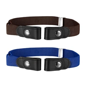 Buyless Fashion Kids Boys No Buckle Adjustable Belt Up to 30 In 2 Pack - Picture 1 of 147